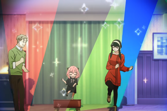 The three main characters of Spy X Family dancing in their living room (ED1)